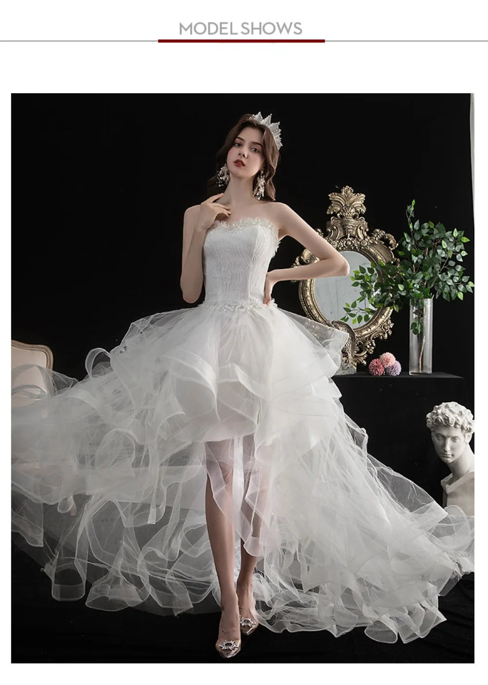 Long Back Light Wedding Dress Princess Fluffy Trailing Cake Skirt  Wedding Dress The Clothing Company Sydney