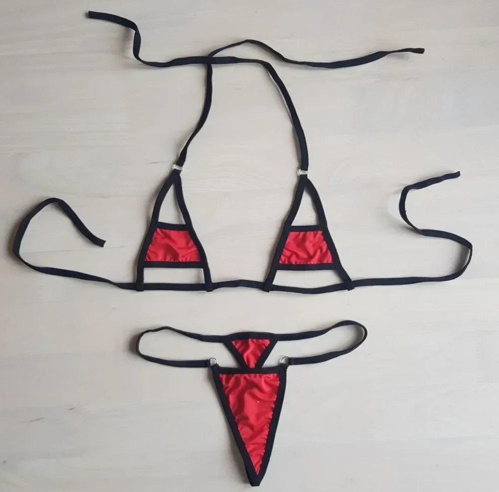 2 Piece Triangle Bikini Top Micro Mini Bikini Minimal Cover Swimwear Thong Micro Swimsuit Bathers Bathing Suits The Clothing Company Sydney
