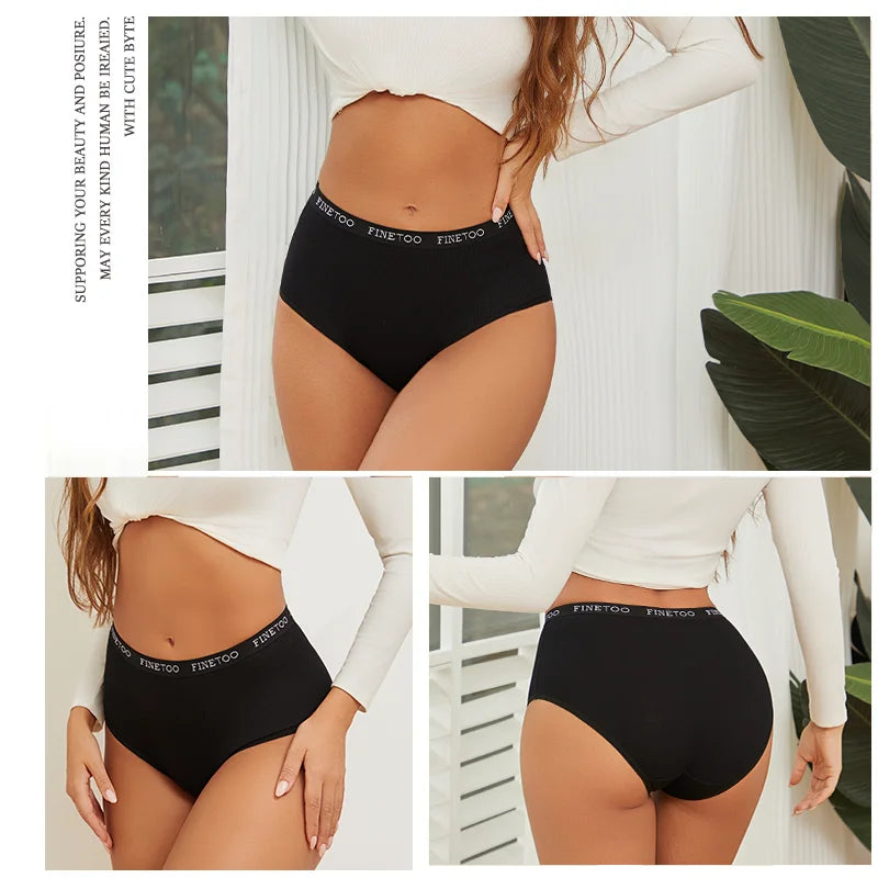 Women's Seamless Cotton Briefs Women Plus Size Panties Solid Color Breathable Underwear Low Waist Soft Lingerie Undies