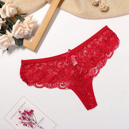 Lace Thong Women Low Waist Panties Transparent Underwear Hollow Out Female Lingerie Elasticity Comfortable Underpants The Clothing Company Sydney