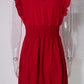 Elegant Short Summer Casual Slim Red Sleeveless Holiday Beach Dress Fashion V Neck A-line Dresses