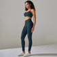 Seamless Ribbed Women's Sportswear Two Piece Yoga Set High Waist Gym Leggings Crop Top Fitness Sports Suits Acid Wash Activewear The Clothing Company Sydney