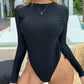 Bodysuit Women's round neck long sleeve Skin-tight garment bodysuit women's bodysuit The Clothing Company Sydney