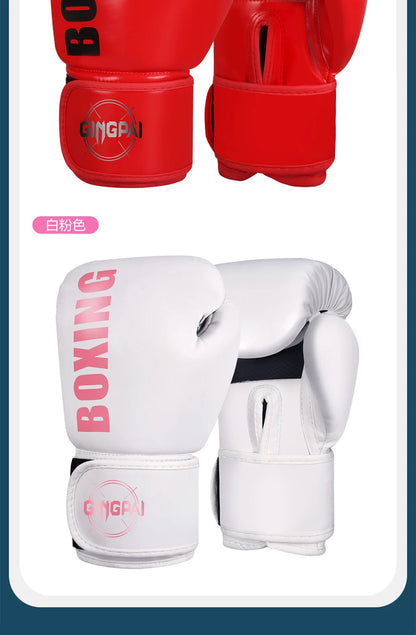 Boxing gloves for kids and adults, Muay Thai MMA training gloves in 6, 8, 10 and 12oz sizes