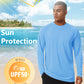 Men's Sun Protection T-shirts Summer UPF 50+ Long Sleeve Performance Quick Dry Breathable Hiking Fish T-shirt The Clothing Company Sydney