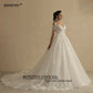 Princess Glitter Wedding Dresses Bride Lace Sleeveless Boho Bridal Gown Robe