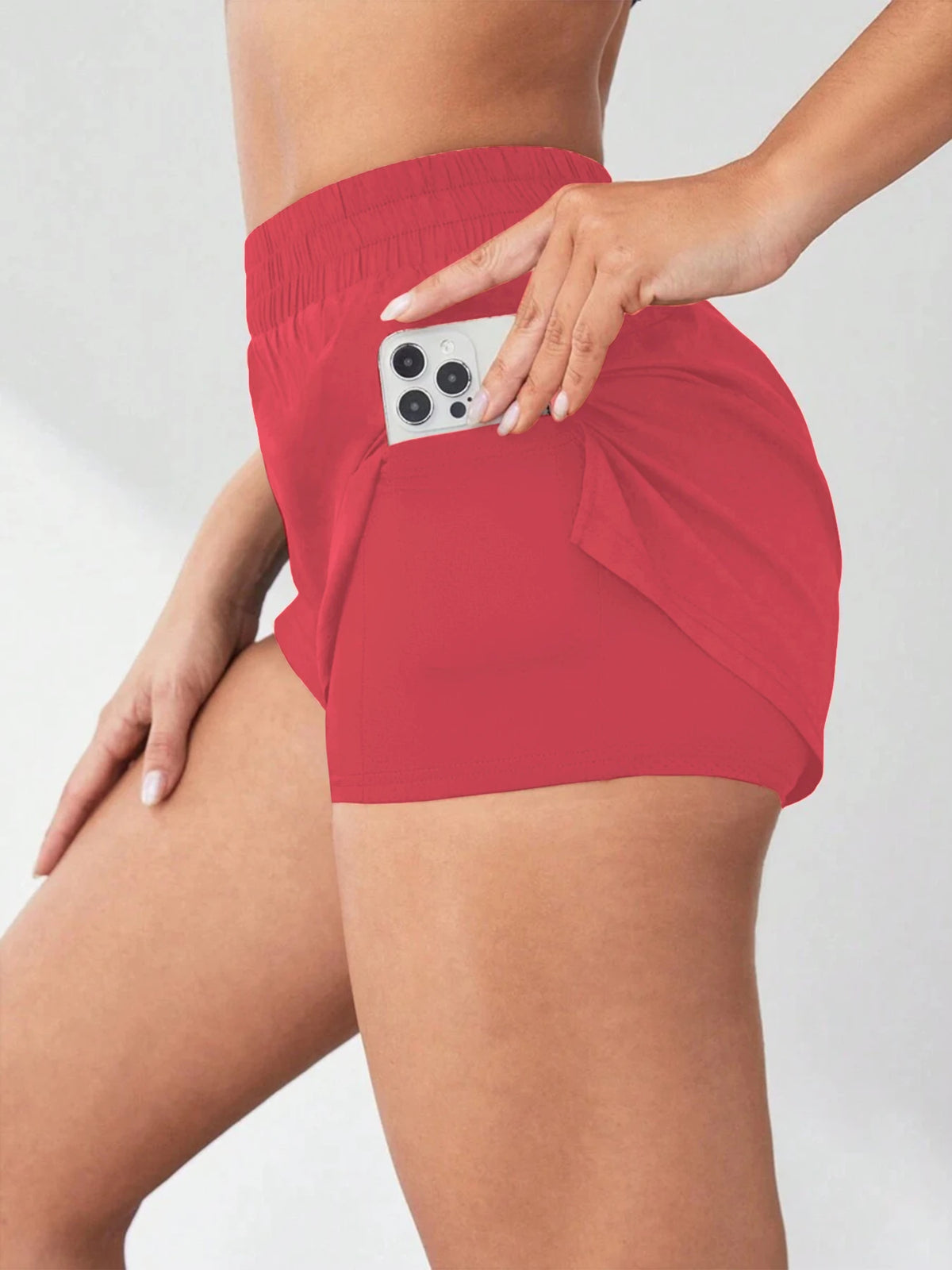 Women's Two Piece Gym Yoga Running Fitness Tennis Casual Basic Sports Shorts