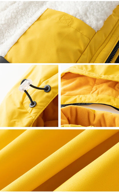 2 Piece Winter Children's skiing suit windproof Jacket and Pants waterproof thick coat for warm Snow Ski Set