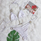 2 Piece Rhinestone Swimsuit Crystal Thong String Bikini Set Swimwear Beach Wear Bathing Suit