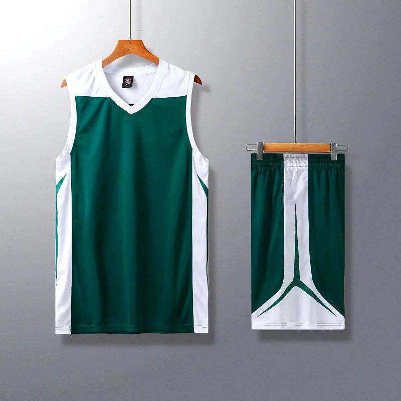 2 Piece Sportswear Basketball Jersey Shorts Set Blank custom Men Women Kids Basketball Uniforms