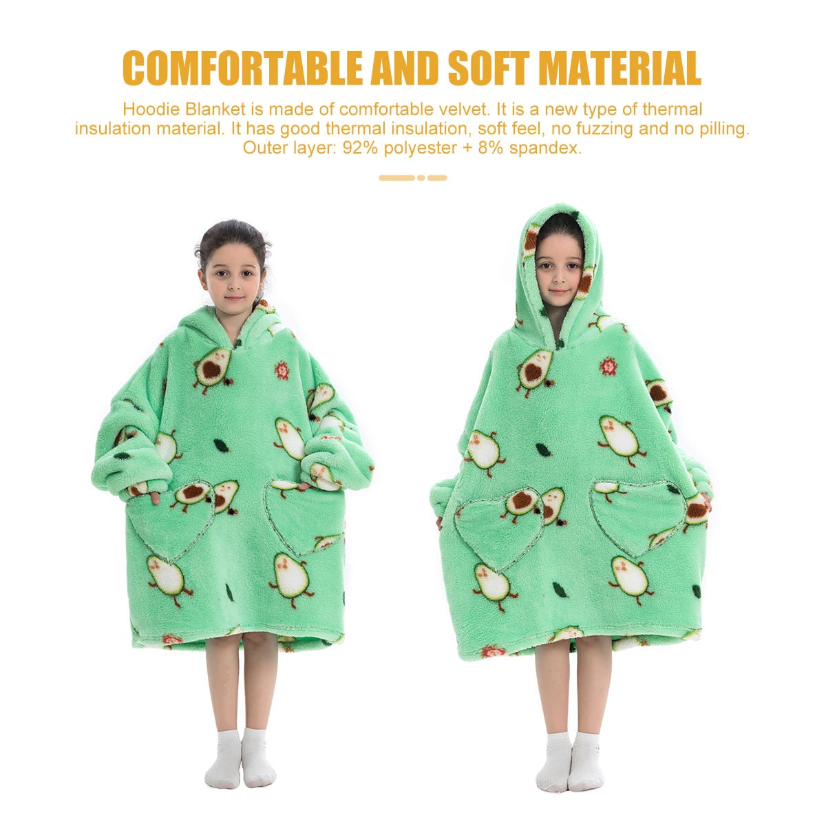 Oversized Hooded Blanket for Adult Child Wearable Blankets for Winter Warm Outdoor Hoodie Sweatshirt The Clothing Company Sydney