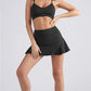 Two Piece Set Women's Yoga Gym Running Badminton Skirt Suit Crop Top Sports Bra Stacked Shorts Tennis Skirt Workout Clothing The Clothing Company Sydney