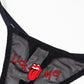 Fashion Solid Colour Mesh Mouth & Letter Printing  Low Waist Panty Lingerie For Woman Ladies Thong Underwear The Clothing Company Sydney