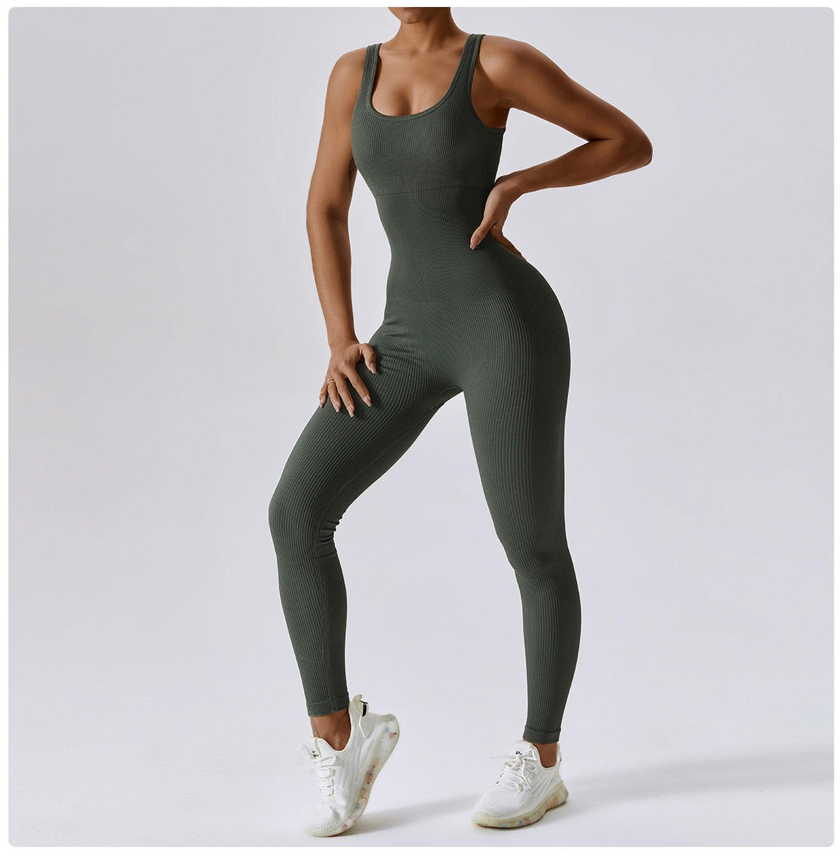 Women's Onesie Workout Sets Bootcut Solid Color Bodysuit Olive Green Black  Yoga Fitness Thermal Warm Breathable Sport Activewear High Elasticity