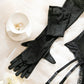 Lace Bodysuit Lace Up Costume Long Gloves Stocking See-Through Tights Lingerie Matching Outfit Set