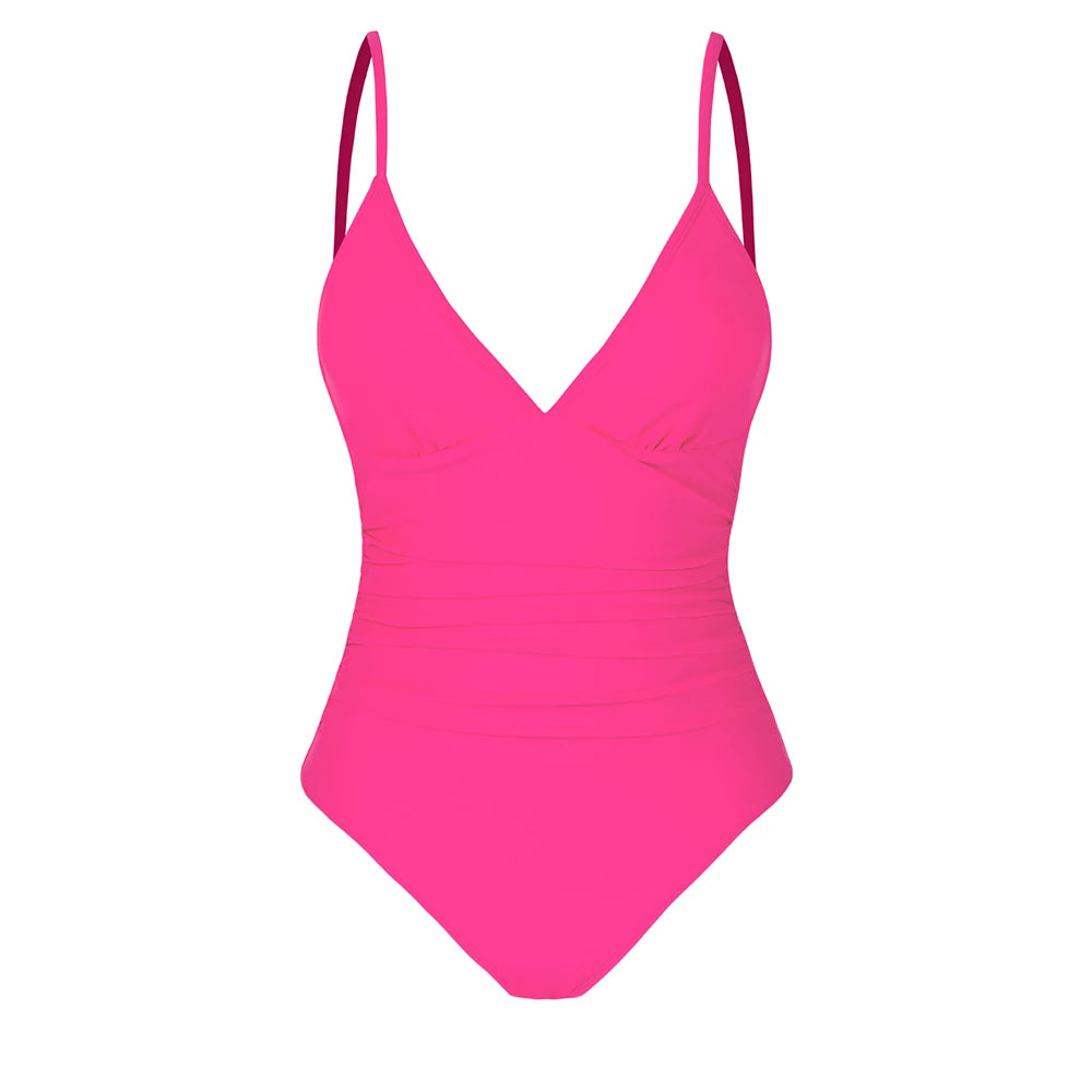 Deep V Neck One-piece Swimsuit Women Removable Bra PMonokini Summer Beach Swimwear The Clothing Company Sydney