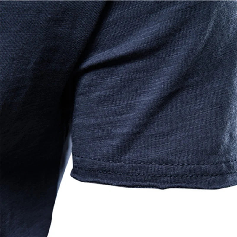 100% Cotton Men's T-shirt Casual Soft Fitness Summer T-shirts O-Neck Short Sleeve Top