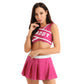 2 Piece Cheerleader Costume Women Adult Cheerleading Uniform Dancing Outfit Sleeveless Crop Top with Mini Pleated Skirt The Clothing Company Sydney