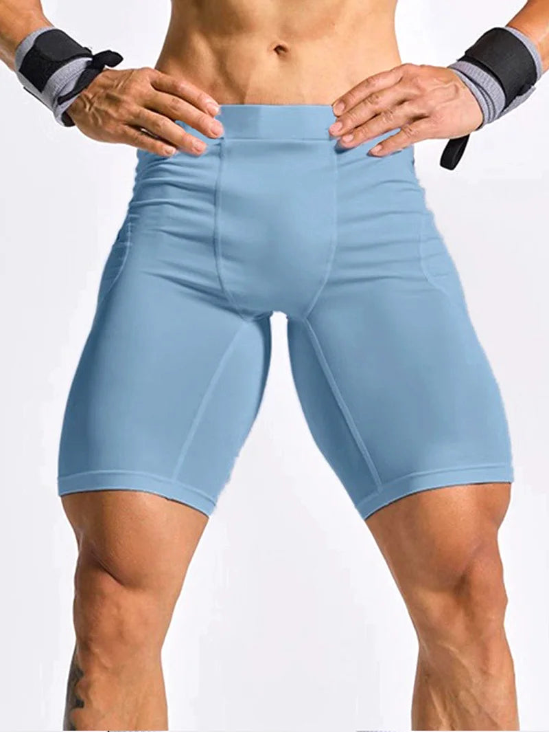 Men's Bodybuilding Shorts Gym Running Leggings Male Joggings Elastic Compressions Sweatpant Football Basketball Tights Shorts
