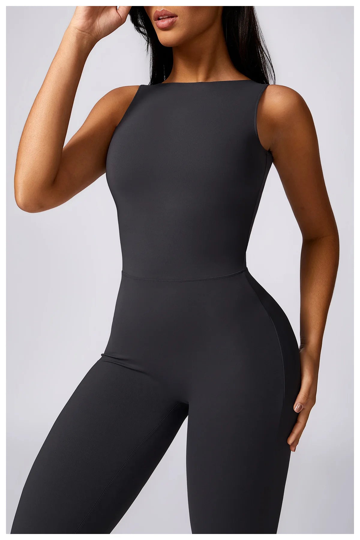 Women's V Back Jumpsuit Gym Set Sports Jumpsuit Training Yoga Suit Fitness Rompers Stretch Workout Bodysuits Sportswear