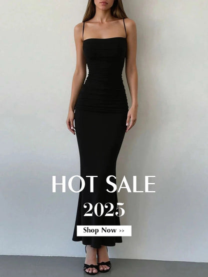 Women's Party Maxi Spaghetti Strap Elegant Slim Evening Wedding Guest Multi-Color Summer Milkmaid Dresses The Clothing Company Sydney