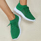 Mesh Breathable Soft Sole Sneakers Lightweight Non-Slip Running Walking Casual Lace Up Flats Shoes