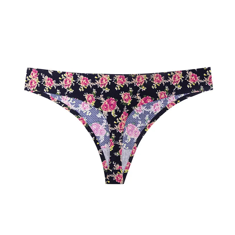 Women's Panties Printed Thong Underwear Seamless T Panties Breathable G-String Ladies Lingerie The Clothing Company Sydney