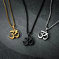 Stainless Steel Om Necklaces for Men Women Jewellery Solid Metal Aum Pendant Necklace Set The Clothing Company Sydney