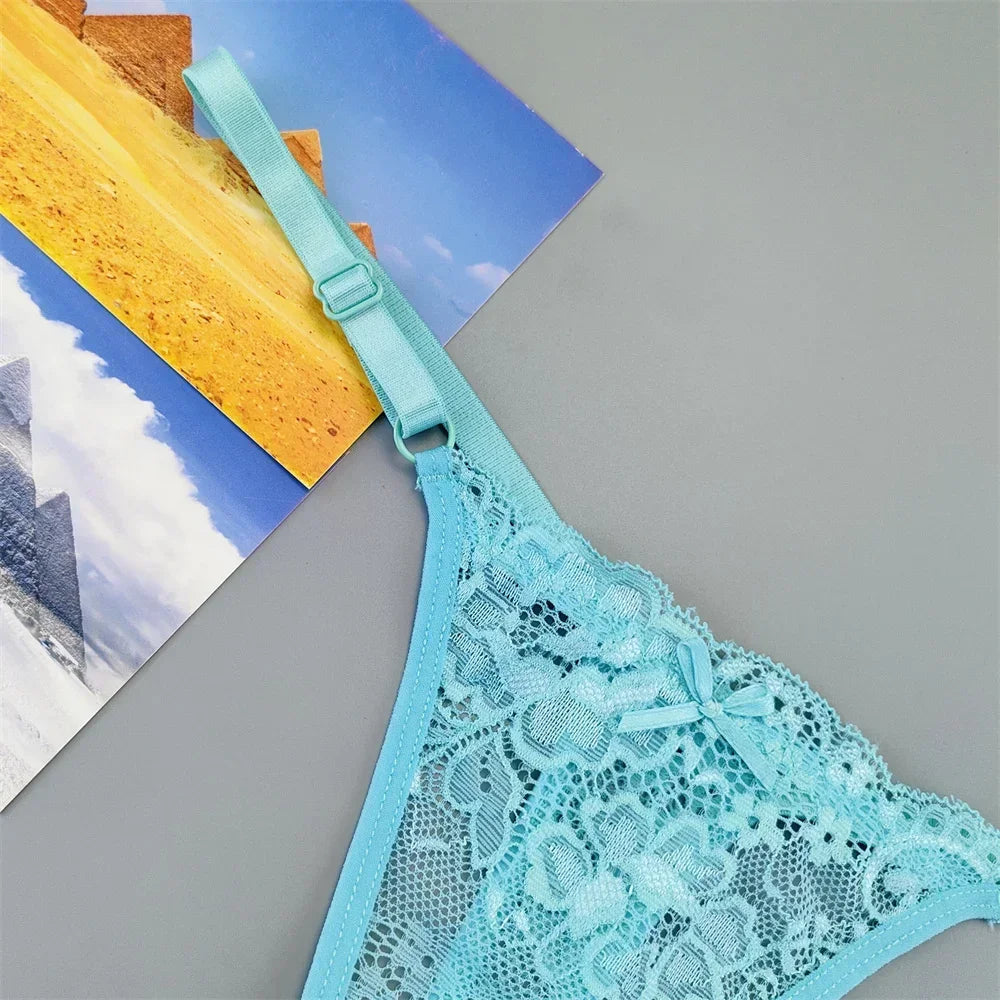 3 Pack Adjustable Transparent Thong Panties Womens Lace Underwear Low Waist T-back String Underpants The Clothing Company Sydney
