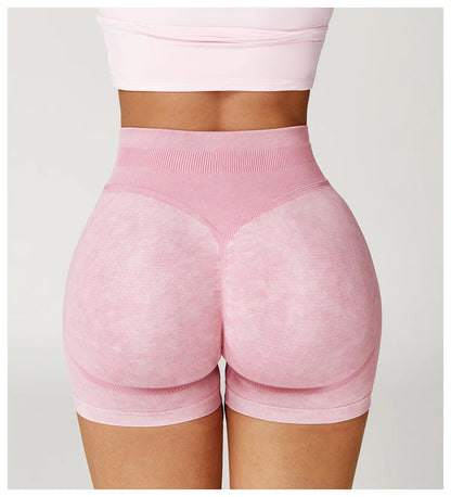 High Waist Yoga Bicycle Shorts Women Sand Washed Workout Shorts Fitness Yoga Lift Butt Fitness Yoga Gym Running Bike Short Pants The Clothing Company Sydney