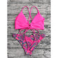 Leaves Printed Push Up Swimsuit Small Chest Women Two Piece Swimwear Beachwear Bathing Suit Bikini Set The Clothing Company Sydney