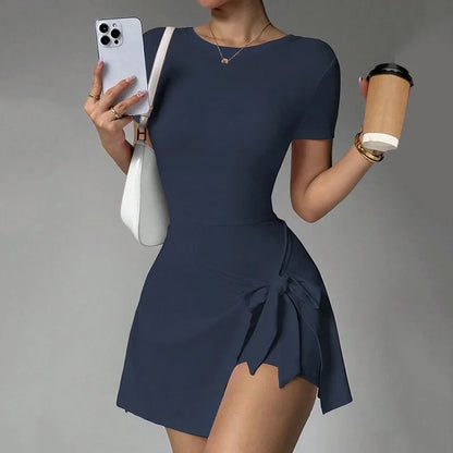 One Piece Tennis Skirts Sports Dress Golf Gym Yoga Women's Running Workout Long Skirt FitnessDress