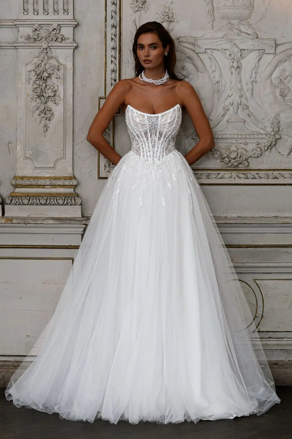 Vintage Scoop Neckline Beaded Lace Bridal Grown A Line Sweep Train Custom Made Wedding Dress The Clothing Company Sydney