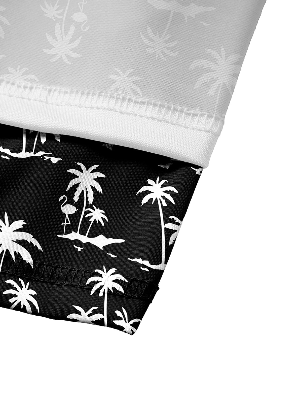 Men's quick dry beach print swim trunks with compression liner and phone pockets, The Clothing Company Sydney