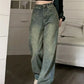 Vintage Baggy Straight Denim Trousers Y2K High Waist Loose Wide Leg Jeans Women Streetwear All-Match Casual Pants The Clothing Company Sydney