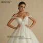 Princess Sweetheart Wedding Dress Ivory Glitter Skirt Sleeveless Court Train Vintage Bride Bridal Ball Gown