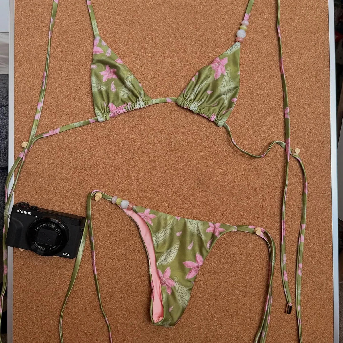 2 Piece Micro Bikinis Women Swimsuit Swimwear Floral Thong Bikini Set Bathing Suit Swimming Suit Beachwear