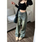 Vintage Baggy Straight Denim Trousers Y2K High Waist Loose Wide Leg Jeans Women Streetwear All-Match Casual Pants The Clothing Company Sydney