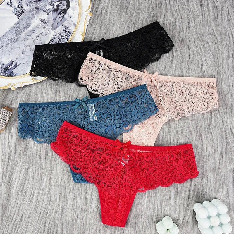 Lace Thong Women Low Waist Panties Transparent Underwear Hollow Out Female Lingerie Elasticity Comfortable Underpants The Clothing Company Sydney