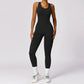 Seamless Gym Sport Jumpsuit Women Sportswear Hollow Backless Scrunch Fitness Overalls Push Up One Pieces Outfit Yoga Wear The Clothing Company Sydney