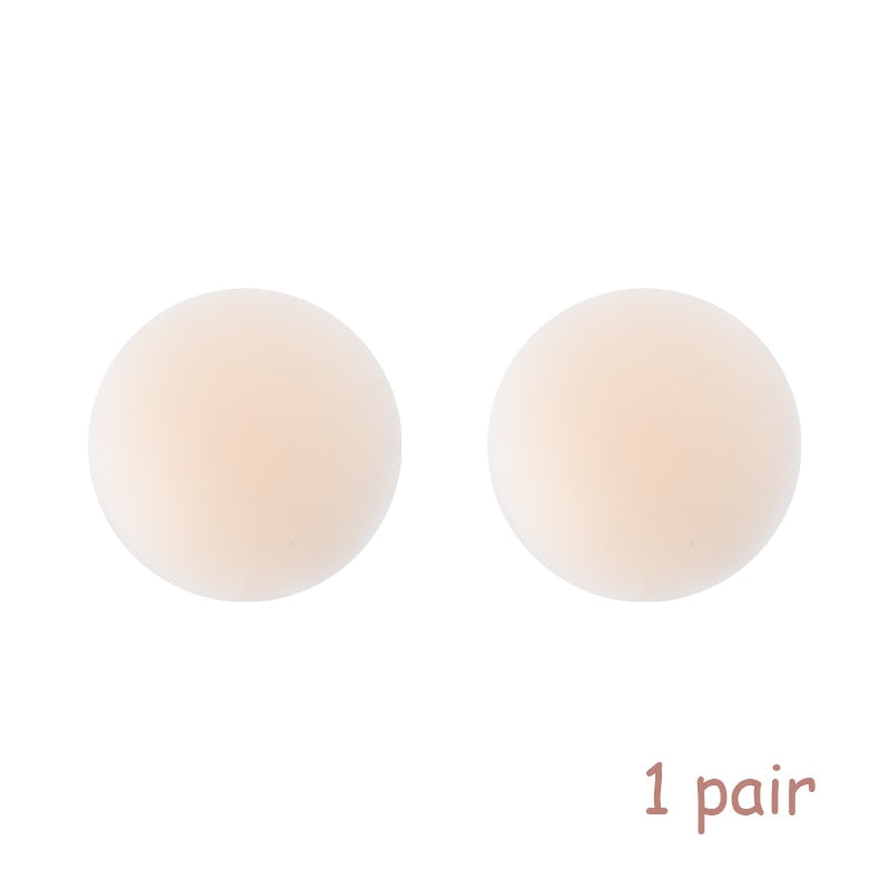 Nipple Covers for Women Silicone Reusable Self-adhesive Ultrathin 4 Pairs 1  size