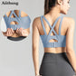 Sports Bra for Women Criss-Cross Back Padded Sports Yoga Bra with Removable Cups Gym Bra Top The Clothing Company Sydney