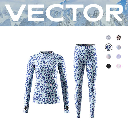 Womens 2 Piece Ultra Soft Winter Ski Quick Dry Base Layering Set Microfiber Fleece Thermal Underwear Plus Pants Set