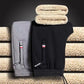 Winter \ Warm Casual Pants Men's Fitness Jogging Sweatpants Drawstring Bottoms Fleece Straight Trousers