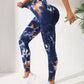 Women's 3D Print Tie Dye Sports Seamless High Waist Fitness Push Up Leggings Gym Clothing Workout Tights Pants