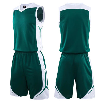 2 Piece Sportswear Basketball Jersey Shorts Set Blank custom Men Women Kids Basketball Uniforms