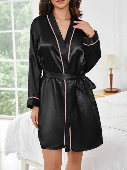 Womens Summer Thin Home Sleepwear Casual Bathrobe Fashion Nightwear Short Robe The Clothing Company Sydney