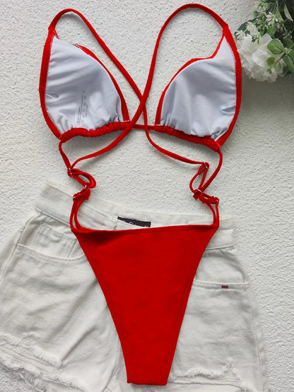 Extreme Mini Micro String Women Swimwear One Piece Swimsuit Female Cross Backless Monokini High Cut Bathing Suit The Clothing Company Sydney