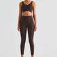 Workout Clothes Yoga Set Two Piece Gym Sport Bra With High Waist Leggings Crop Top Sport Set Women's Outfits The Clothing Company Sydney