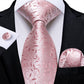 Dot Plaid Paisley Floral Pink Ties For Men 100% Silk Wedding Party Neck Tie Handkerchief Cufflinks Men's Gift Set The Clothing Company Sydney